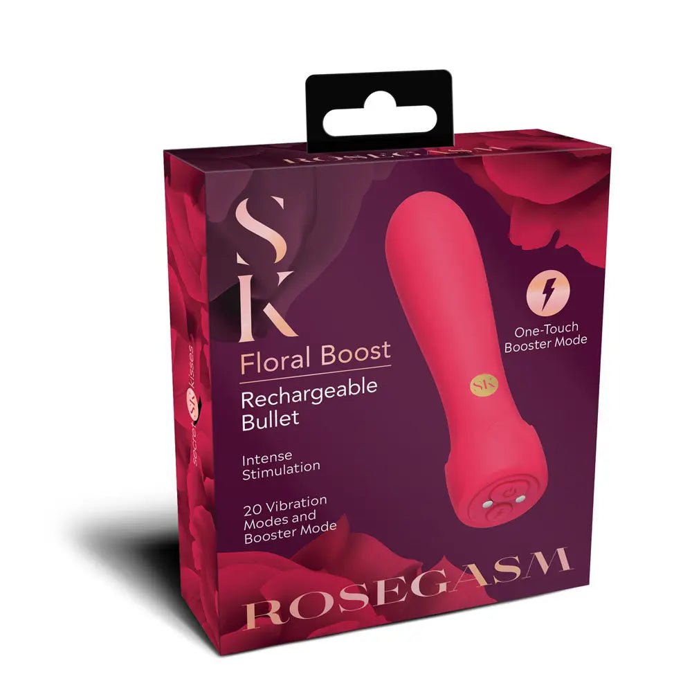Shop affordable quality Secret Kisses ROSEGASM Floral Boost Bullet - 10.8 cm USB Rechargeable Bullet - Discreet Intimate Essentials - BULLETS & EGGS - XGEN Products