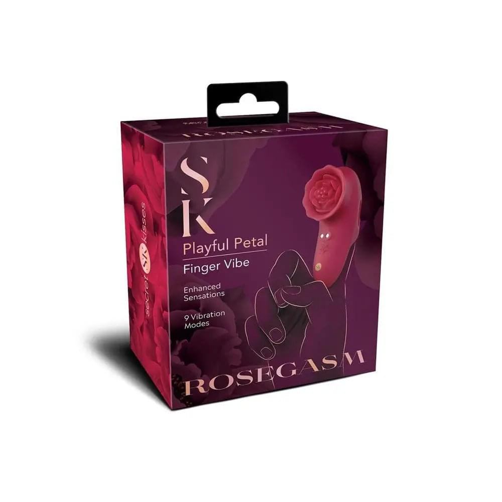 Secret Kisses ROSEGASM PLAYFUL PETAL -  USB Rechargeable Finger Stimulator Xgen Products Discreet Intimate Essentials.