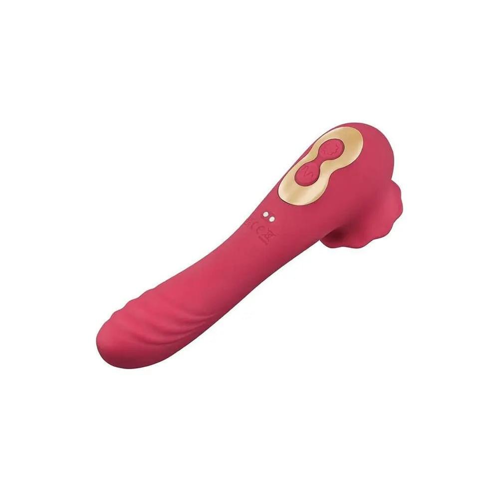 Secret Kisses ROSEGASM ROSE QUAKE -  18.8 cm USB Rechargeable Dual Ended Tapping Vibrator Xgen Products Discreet Intimate Essentials.