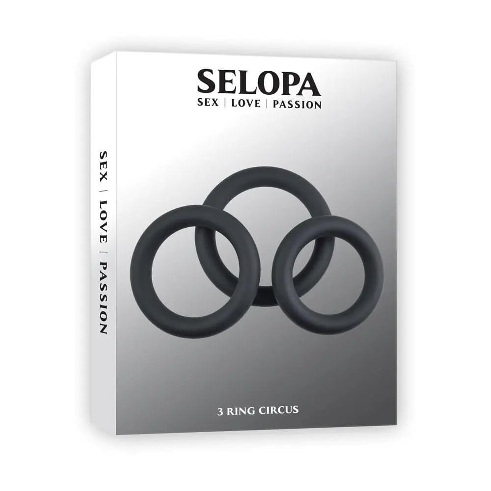 Selopa 3 RING CIRCUS -  Cock Rings - Set of 3 Sizes Selopa Discreet Intimate Essentials.