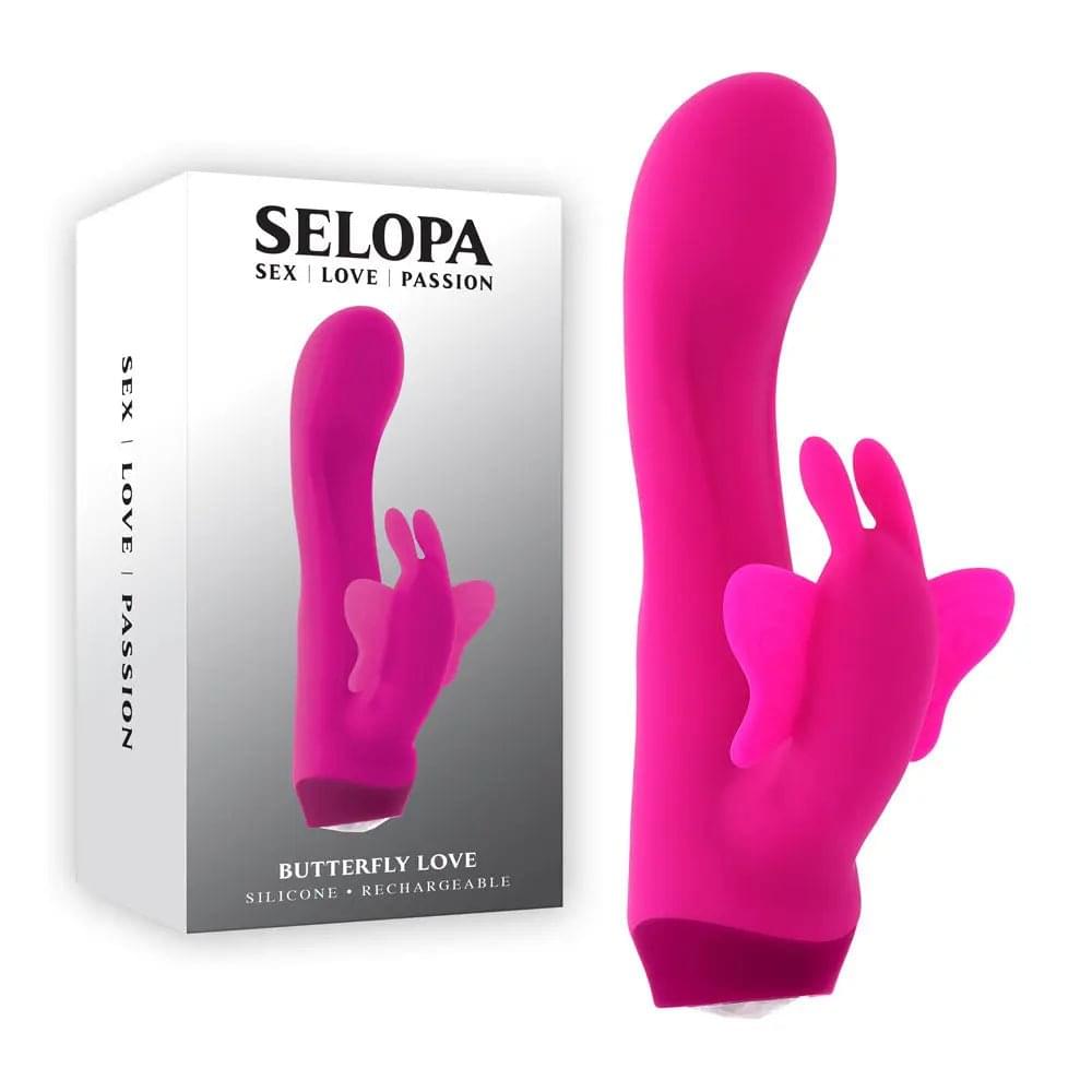 Selopa BUTTERFLY LOVE -  13.8 cm USB Rechargeable Butterfly Vibrator Selopa Discreet Intimate Essentials.