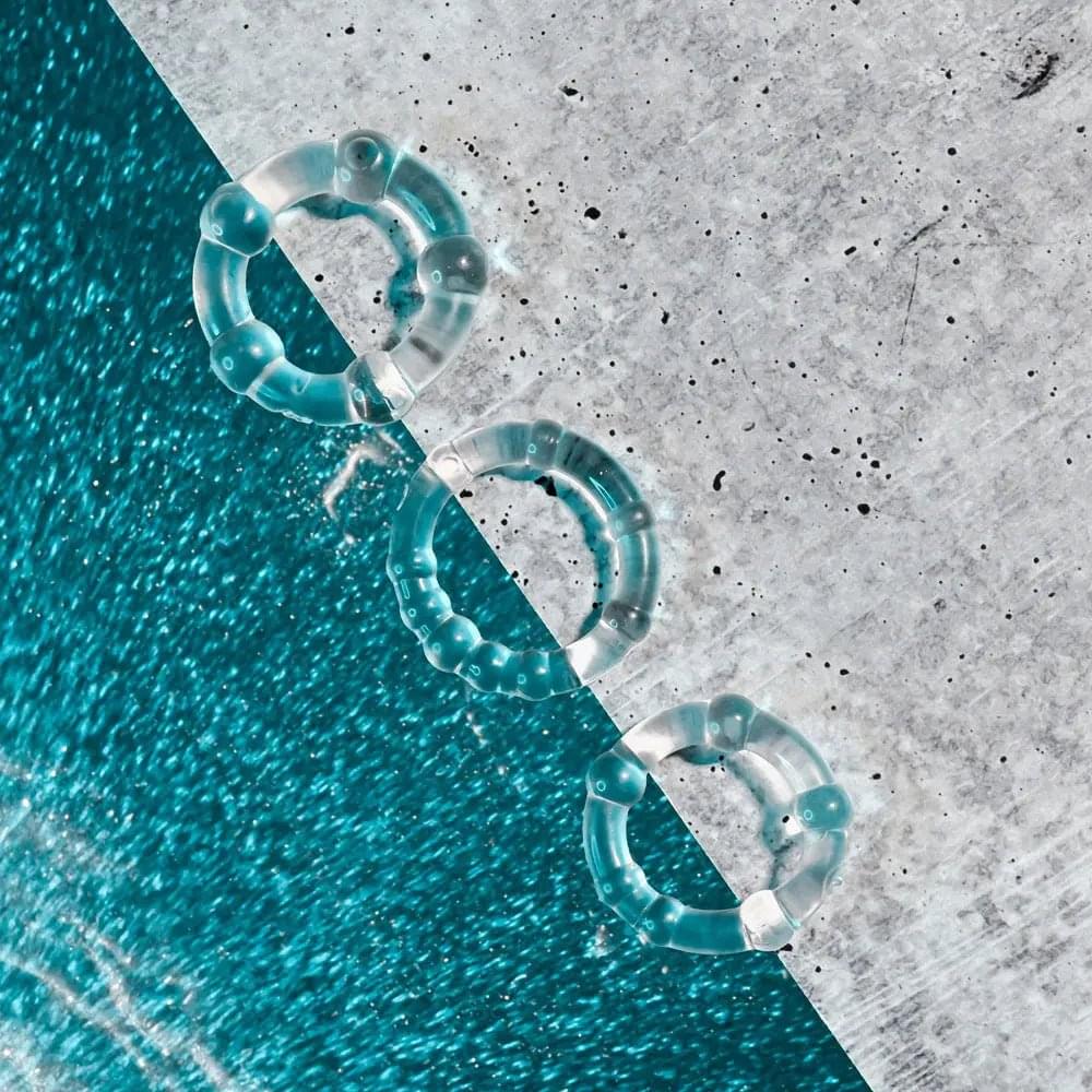 Selopa ERECTION RINGS -  Cock Rings - Set of 3 Selopa Discreet Intimate Essentials.