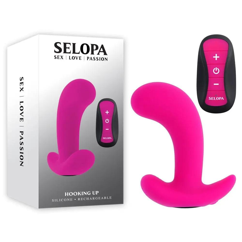 Selopa HOOKING UP -  9.5 cm USB Rechargeable Vibrator with Wireless Remote Selopa Discreet Intimate Essentials.
