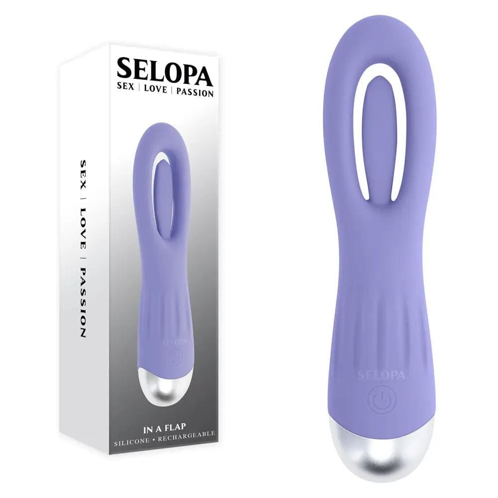 Selopa IN A FLAP -  15 cm USB Rechargeable Flicking Stimulator Selopa Discreet Intimate Essentials.