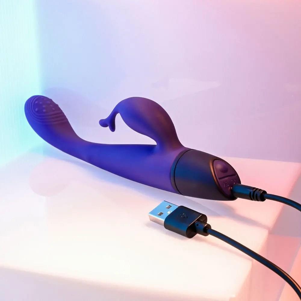 Selopa PLUM PASSION -  18.3 cm USB Rechargeable Rabbit Vibrator Selopa Discreet Intimate Essentials.