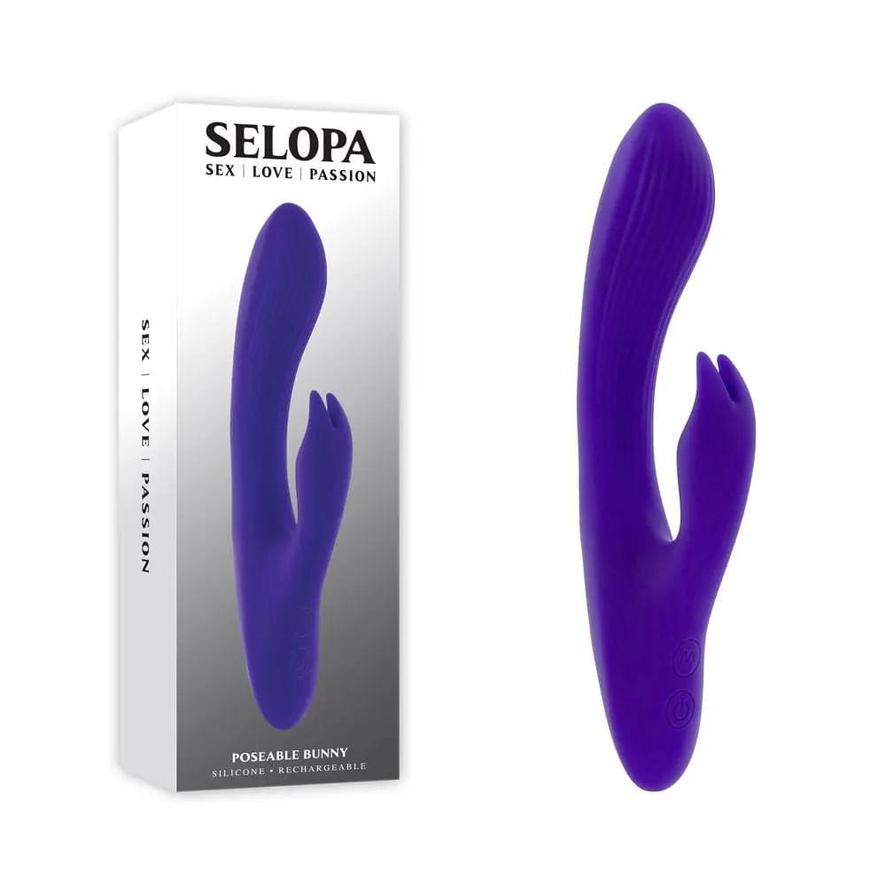 Selopa POSEABLE BUNNY -  21 cm USB Rechargeable Poseable Rabbit Vibrator Selopa Discreet Intimate Essentials.