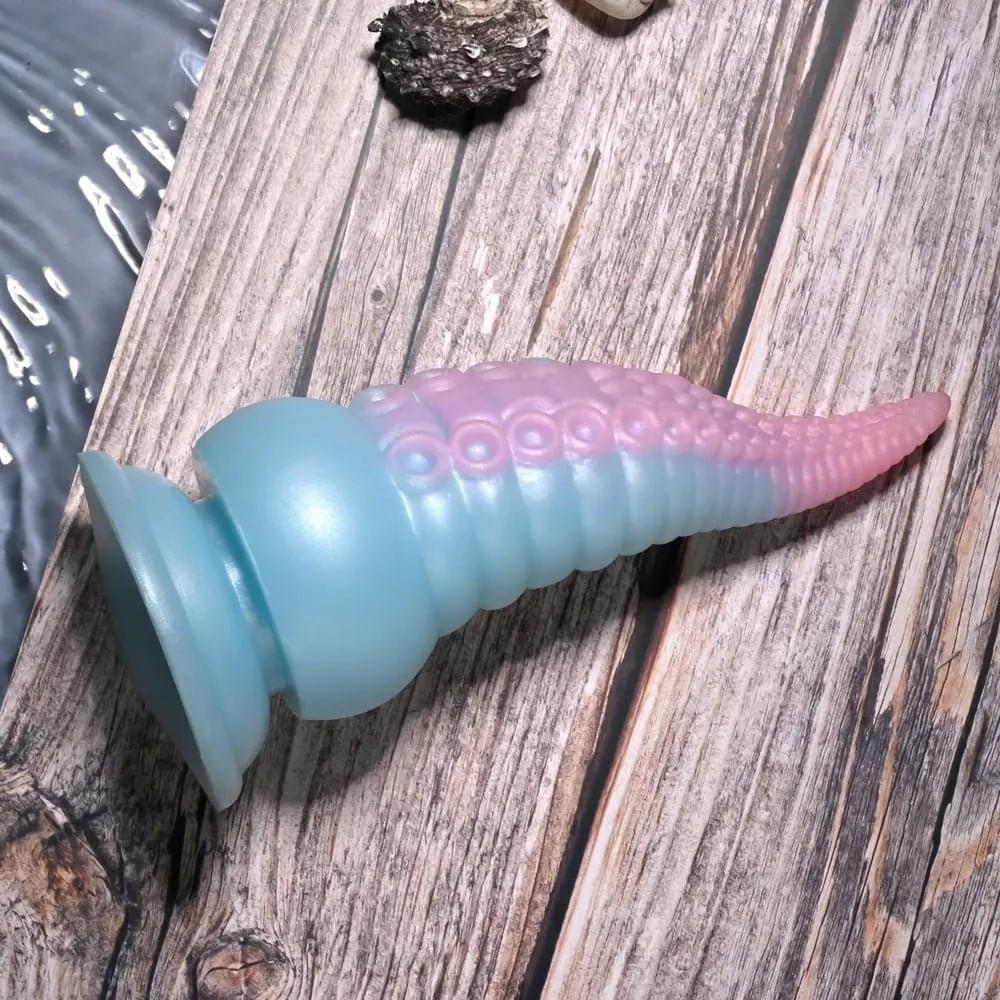 Selopa STUCK ON YOU - Blue/Pink 19 cm USB Rechargeable Vibrating Tentacle Fantasy Dildo Selopa Discreet Intimate Essentials.