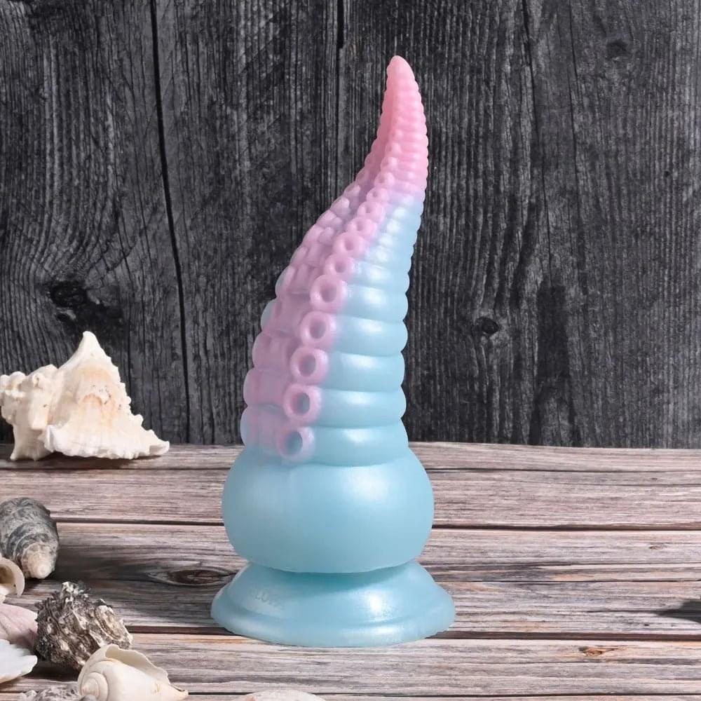 Selopa STUCK ON YOU - Blue/Pink 19 cm USB Rechargeable Vibrating Tentacle Fantasy Dildo Selopa Discreet Intimate Essentials.