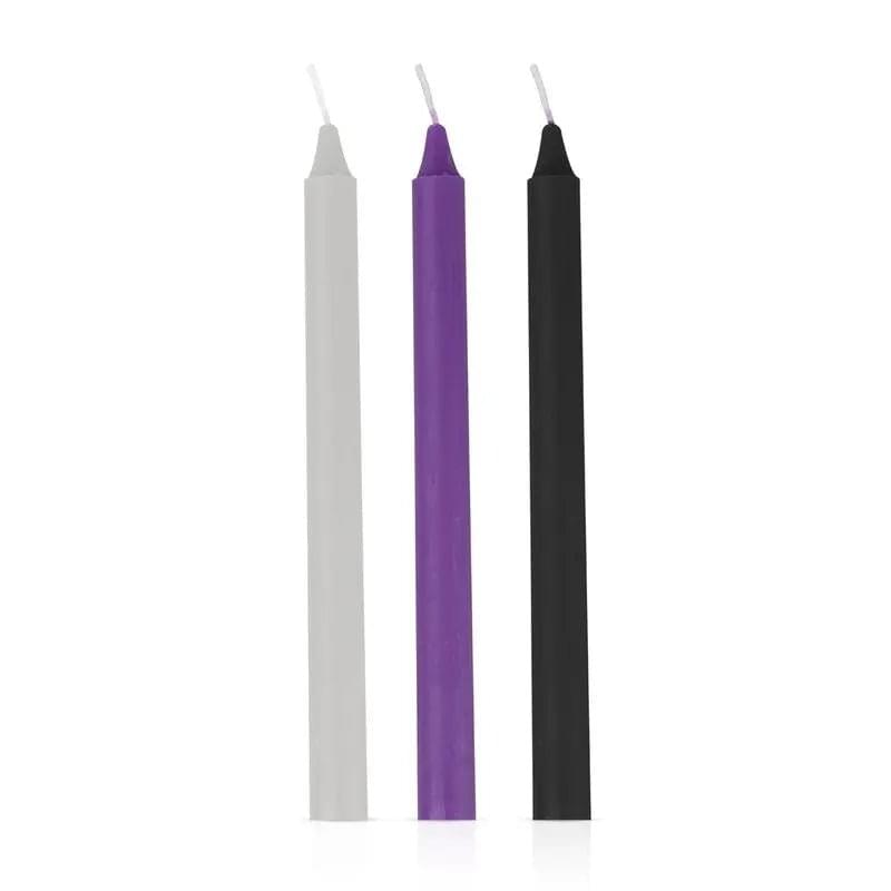 Sensual Hot Wax Candles 3 Pc Fetish Collection Discreet Intimate Essentials.