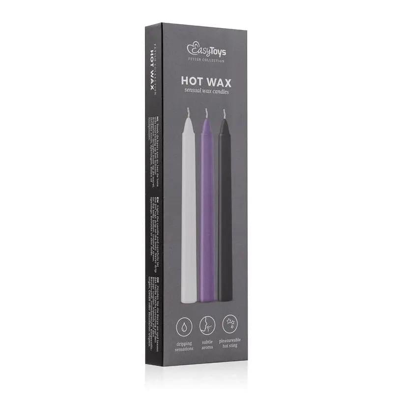 Sensual Hot Wax Candles 3 Pc Fetish Collection Discreet Intimate Essentials.