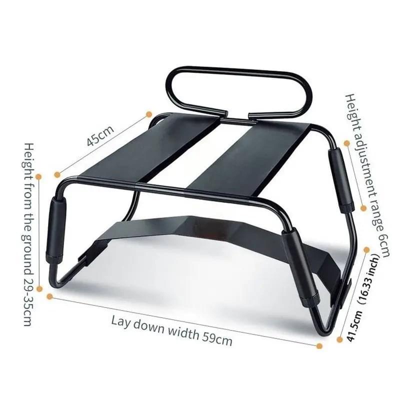 Sex Chair Adjustable Height Black w Handle and Arch Bridge Daytona Discreet Intimate Essentials.