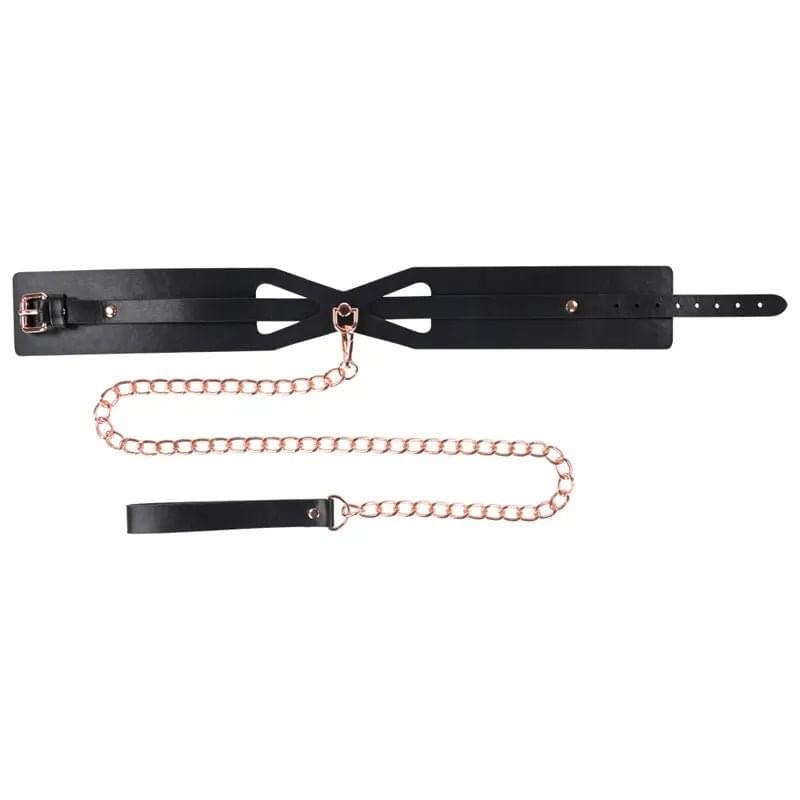 Sex & Mischief Brat Collar & Leash - /Black Restraint Sportsheets Discreet Intimate Essentials.