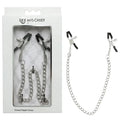 Sex & Mischief Chained Nipple Clamps - Nipple Clamps with 30 cm Chain Sportsheets Discreet Intimate Essentials.