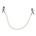 Sex & Mischief Cougar Chained Nipple Clamps - Gold Nipple Clamps with Cougar Chain Sportsheets Discreet Intimate Essentials.