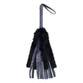 Sex & Mischief Cougar Faux Fur Flogger - Navy /Black Furry Flogger Whip Sportsheets Discreet Intimate Essentials.