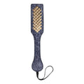 Sex & Mischief Cougar Studded Paddle - Navy  Paddle with Gold Studs Sportsheets Discreet Intimate Essentials.