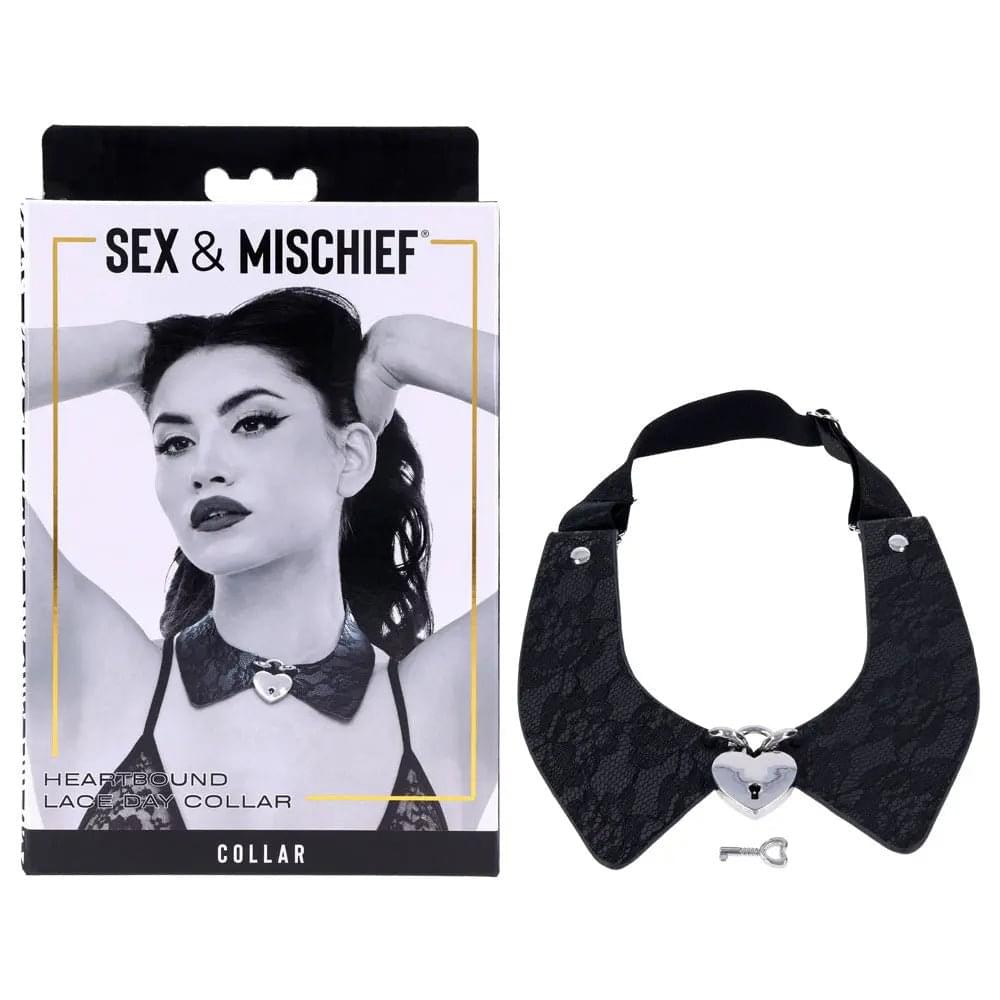 Sex & Mischief Heartbound Lace Day Collar -  Submission Collar Sportsheets Discreet Intimate Essentials.