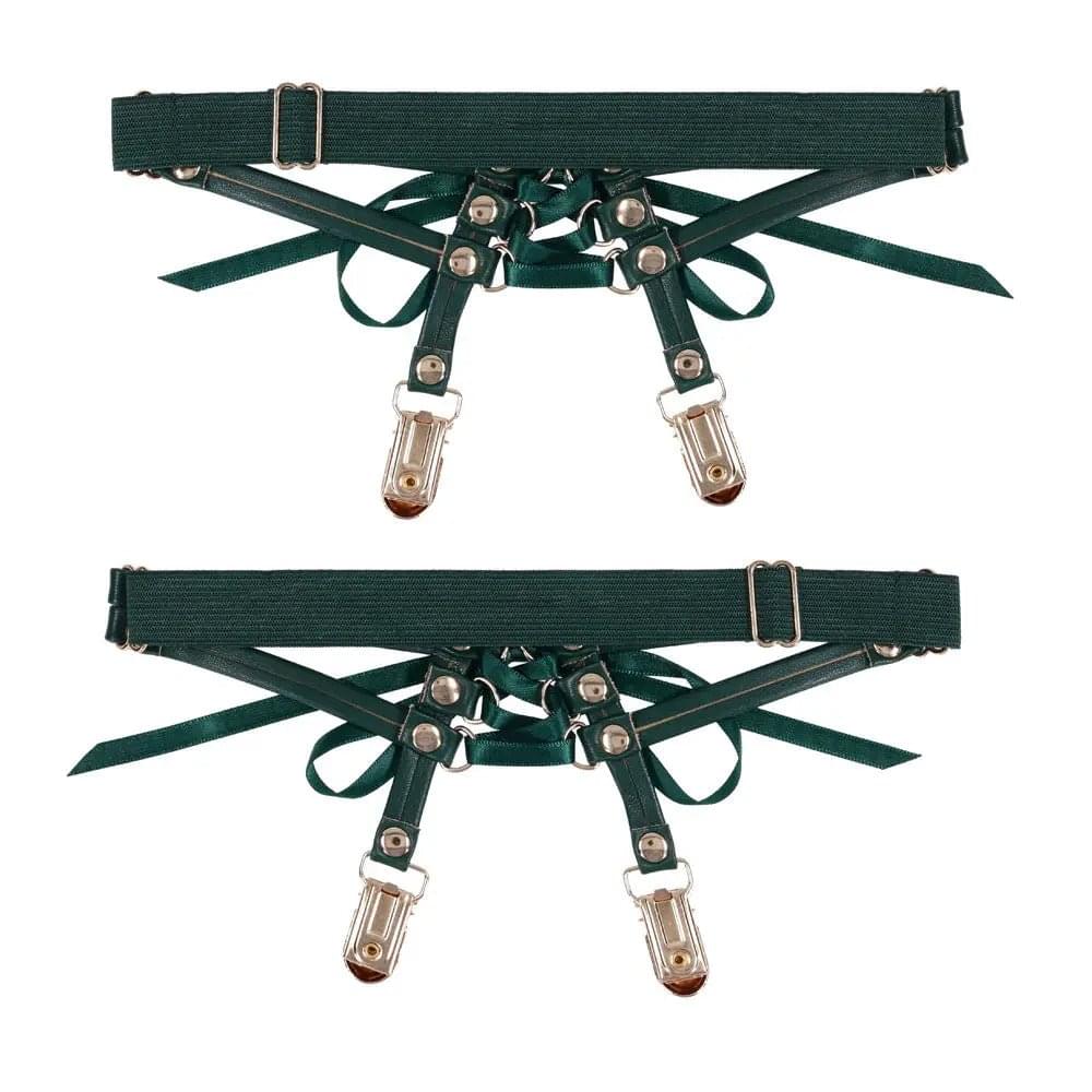 Sex & Mischief Indica Laced Up Garters - /Gold Garters - Set of 2 Sportsheets Discreet Intimate Essentials.