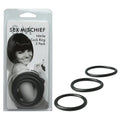 Sex & Mischief Nitrile Cock Ring 3 Pack -  Cock Rings - Set of 3 Sizes Sportsheets Discreet Intimate Essentials.