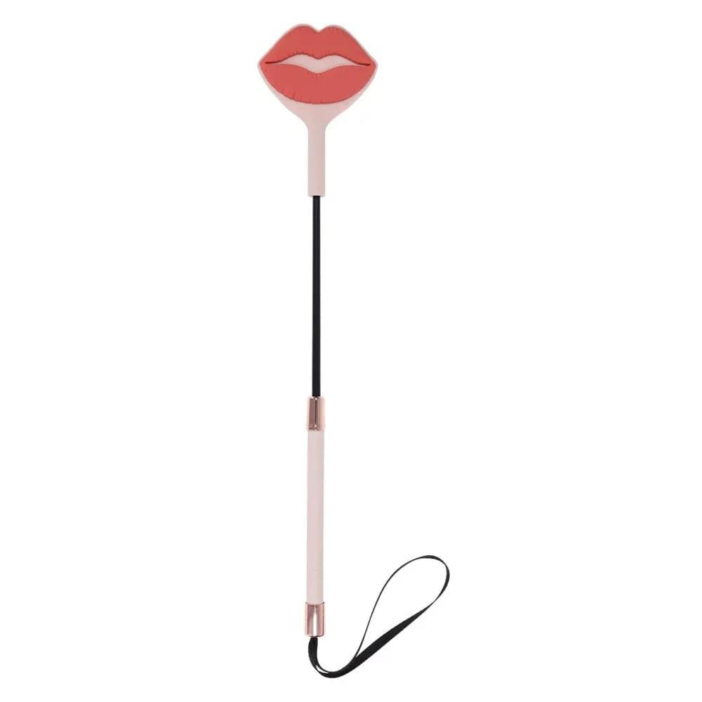 Sex & Mischief Peaches n CreaMe Kiss Crop - Peach Lip Tipped Crop Whip Sportsheets Discreet Intimate Essentials.