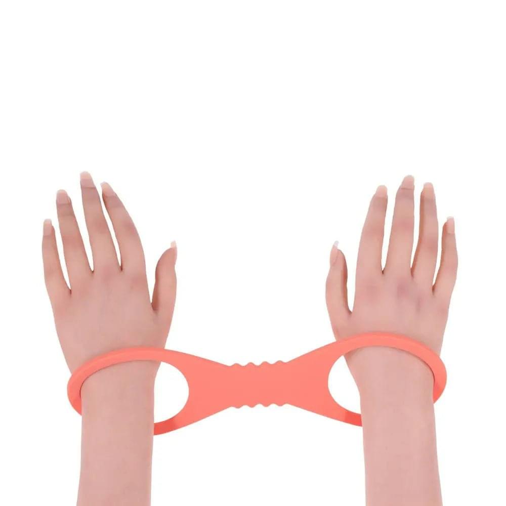 Sex & Mischief Peaches n CreaMe Large Silicone Cuffs - Peach Large Silicone Restraints Sportsheets Discreet Intimate Essentials.