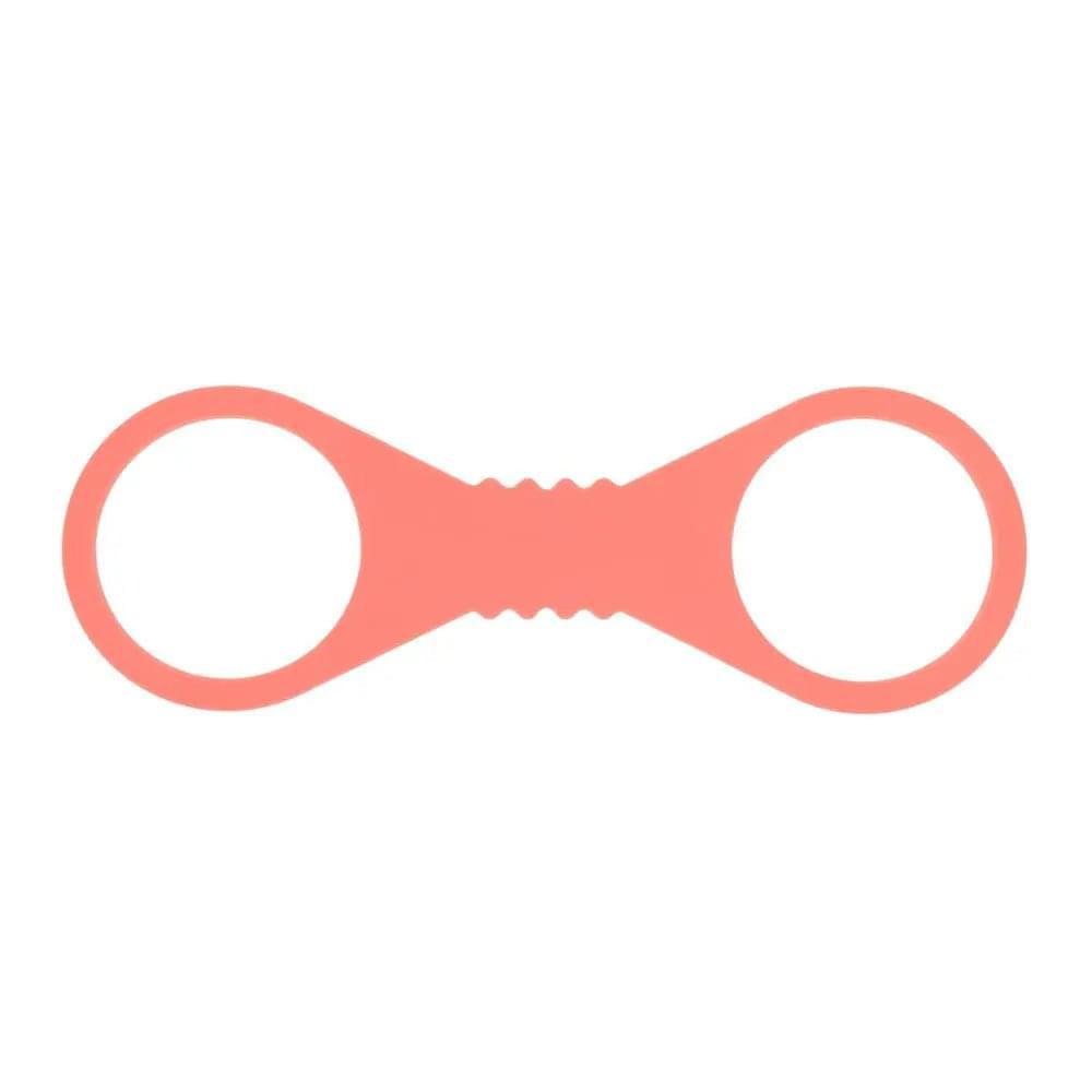 Sex & Mischief Peaches n CreaMe Large Silicone Cuffs - Peach Large Silicone Restraints Sportsheets Discreet Intimate Essentials.