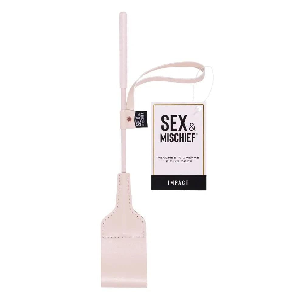Sex & Mischief Peaches n CreaMe Riding Crop - Peach 30 cm Crop Whip Sportsheets Discreet Intimate Essentials.