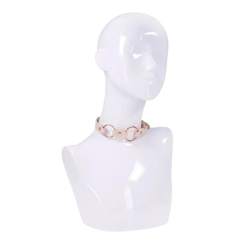 Sex & Mischief Peaches n CreaMe Ring Day Collar - Peach Bondage Collar Sportsheets Discreet Intimate Essentials.