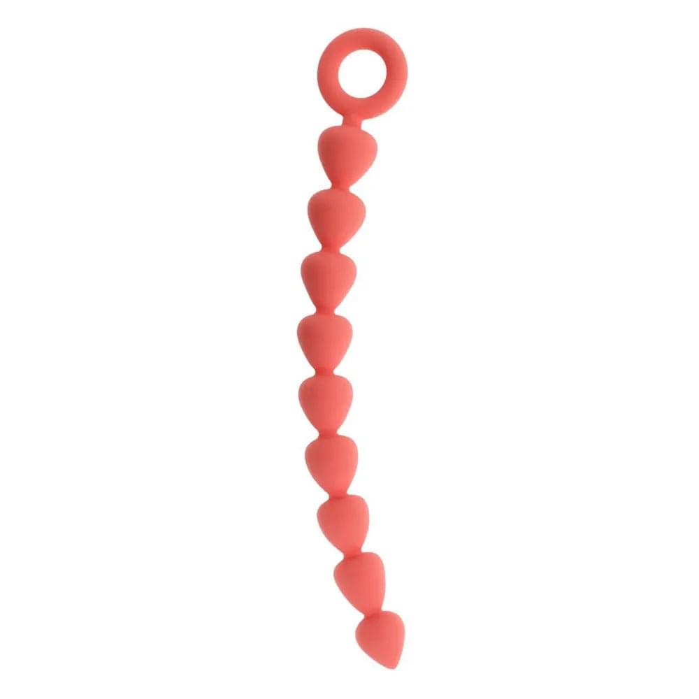 Sex & Mischief Peaches n CreaMe Silicone Anal Beads - Peach 23 cm Silicone Anal Beads Sportsheets Discreet Intimate Essentials.