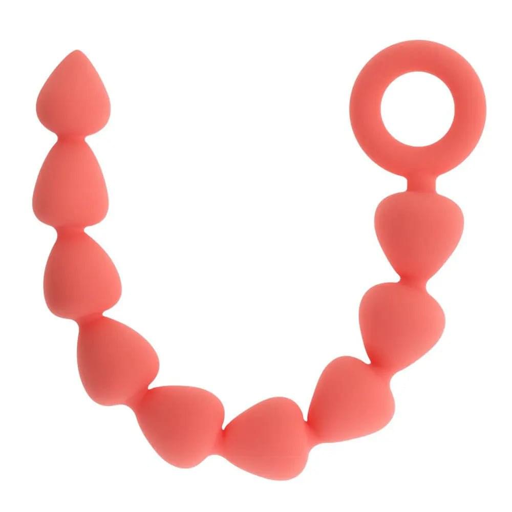 Sex & Mischief Peaches n CreaMe Silicone Anal Beads - Peach 23 cm Silicone Anal Beads Sportsheets Discreet Intimate Essentials.