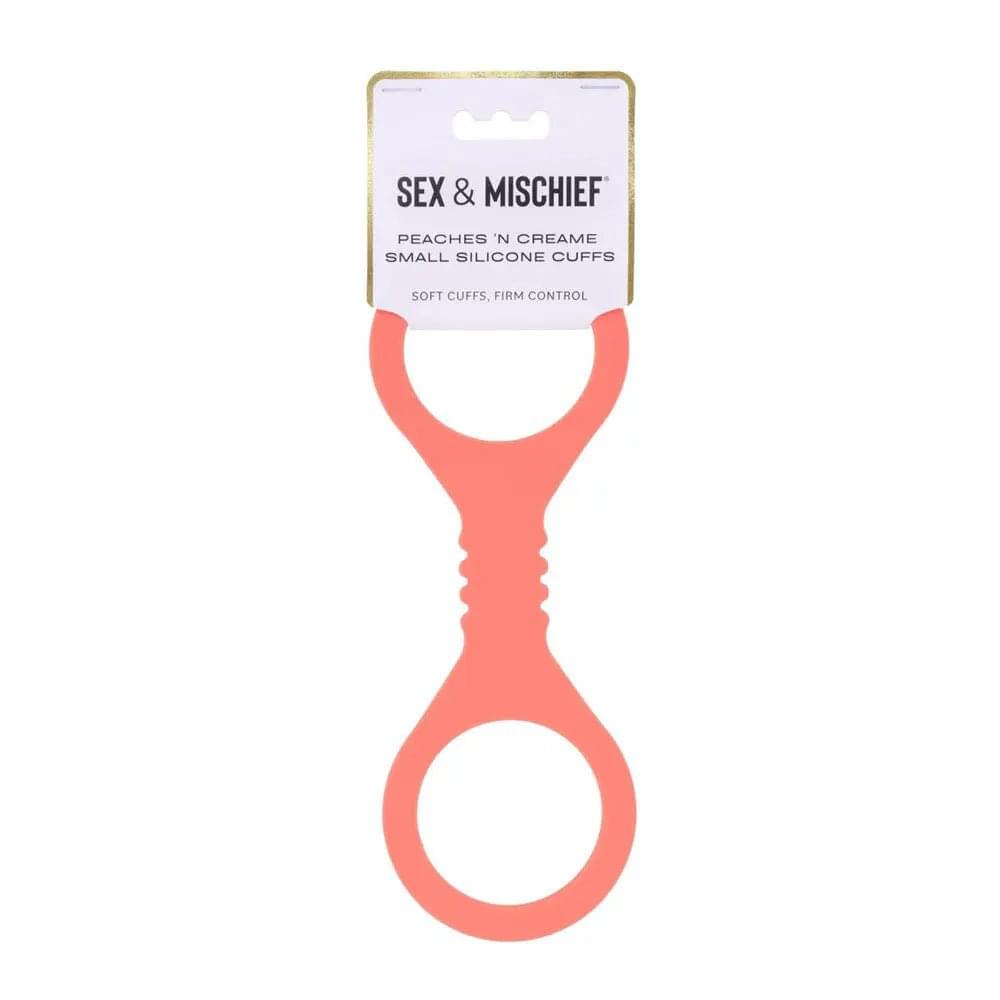 Sex & Mischief Peaches n CreaMe Small Silicone Cuffs - Peach Silicone Restraints Sportsheets Discreet Intimate Essentials.