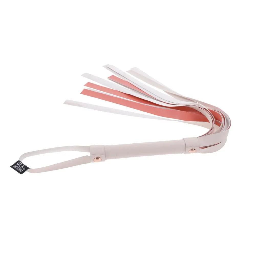 Sex & Mischief Peaches n CreaMe Stripe Flogger - Peach 80 cm Flogger Whip Sportsheets Discreet Intimate Essentials.