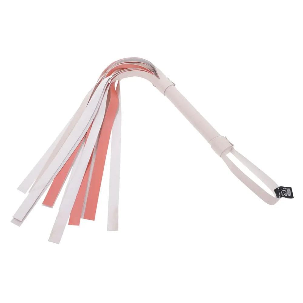 Sex & Mischief Peaches n CreaMe Stripe Flogger - Peach 80 cm Flogger Whip Sportsheets Discreet Intimate Essentials.