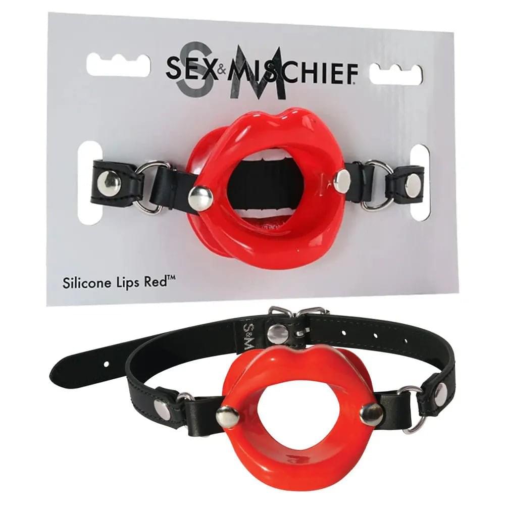Sex & Mischief Silicone Lips Mouth Gag -  -  Mouth Restraint Sportsheets Discreet Intimate Essentials.