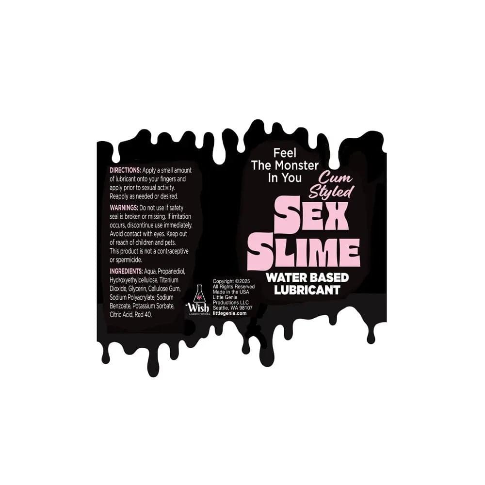 Sex Slime Cum Style Creature Lube -  120 ml -  Cum Style Water Based Lubricant - 120 ml Bottle Little Genie Discreet Intimate Essentials.