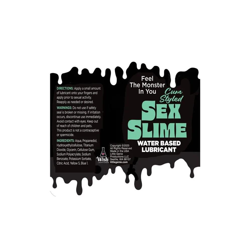 Sex Slime Cum Style Creature Lube -  120 ml -  Cum Style Water Based Lubricant - 120 ml Bottle Little Genie Discreet Intimate Essentials.