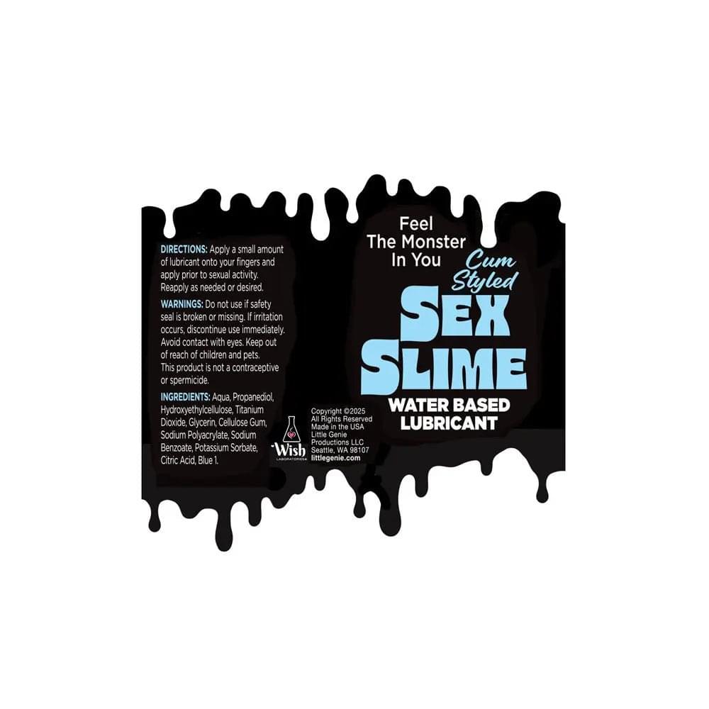 Sex Slime Cum Style Creature Lube -  60 ml -  Cum Style Water Based Lubricant - 60 ml Bottle Little Genie Discreet Intimate Essentials.