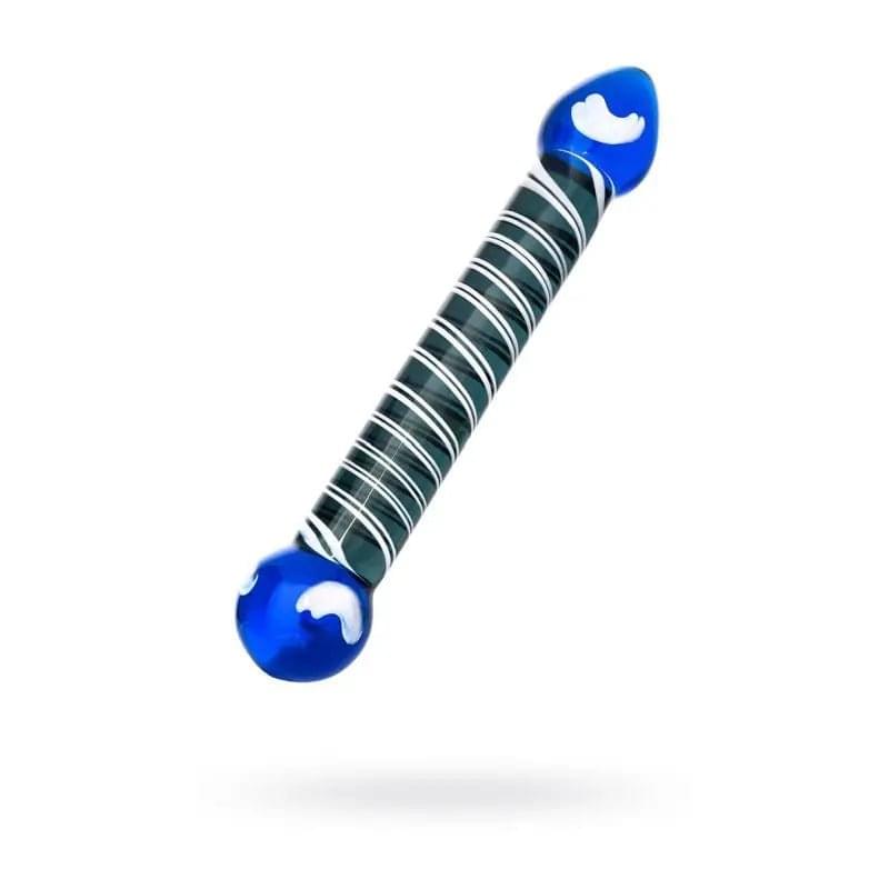 Sexus Glass Dildo Duo Blue 20cm Sexus Glass Discreet Intimate Essentials.