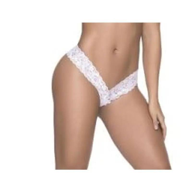 Sexy Lace Thong White Mapale Discreet Intimate Essentials.