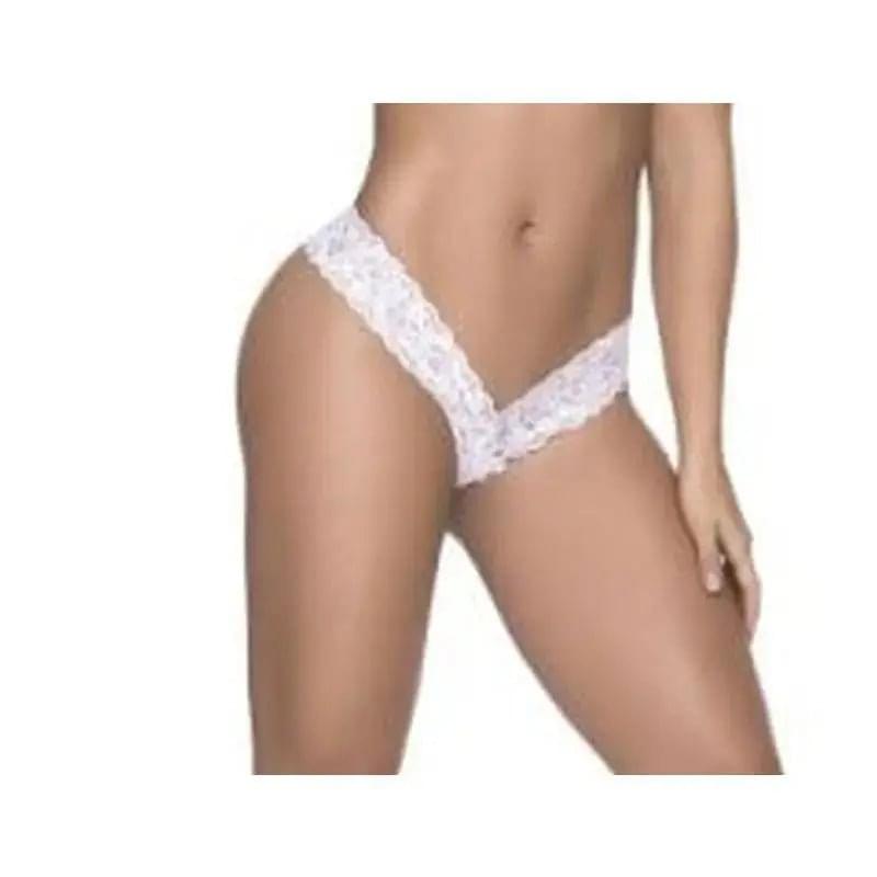 Sexy Lace Thong White Mapale Discreet Intimate Essentials.