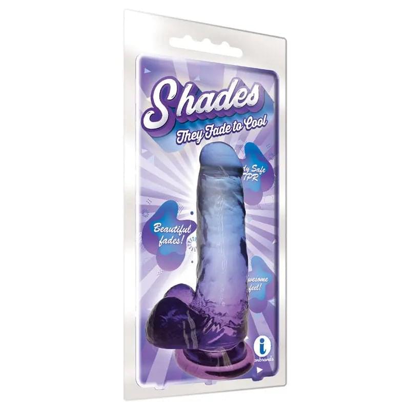 Shades 7'' Jelly TPR Dong - Violet 17.8 cm Dong Icon Brands Discreet Intimate Essentials.