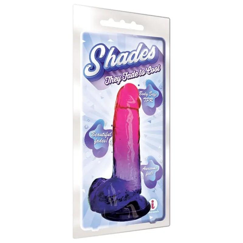 Shades 8'' Jelly TPR Dong - Plum 20.3 cm Dong Icon Brands Discreet Intimate Essentials.