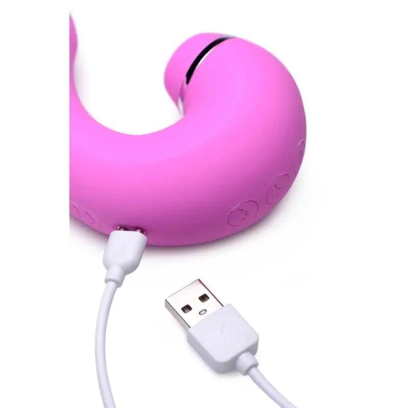 Shegasm 5 Star 10X Tapping G-Spot Vibe w Suction Pink Shegasm Discreet Intimate Essentials.