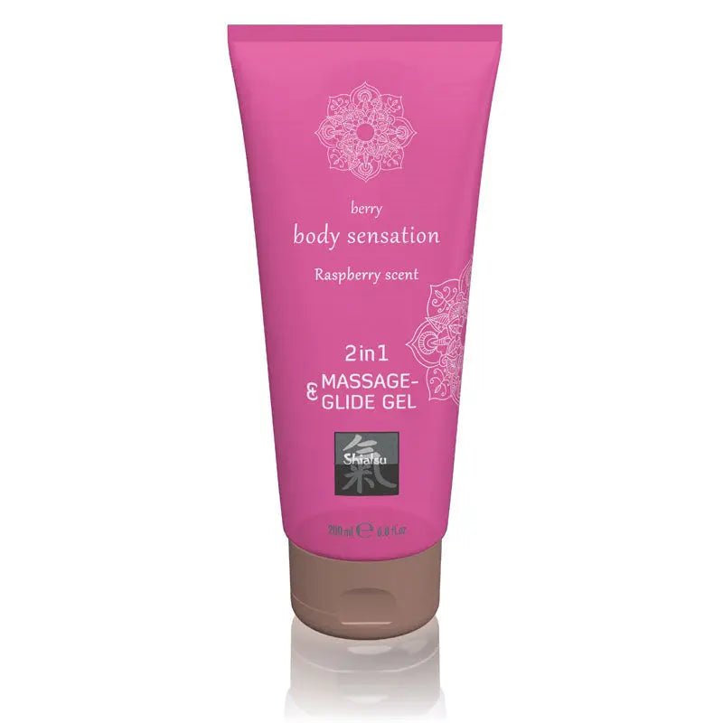 Shop affordable quality SHIATSU 2in1 Massage & Glide Gel - Raspberry Scented - 200 ml - Discreet Intimate Essentials - LOTIONS & LUBES - Hot Production