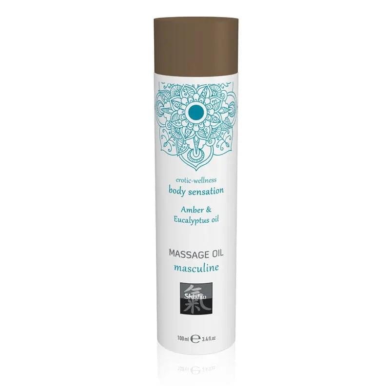 SHIATSU Massage Oil - Masculine - Amber & Eucalyptus Oil Scented - 100 ml Hot Production Discreet Intimate Essentials.