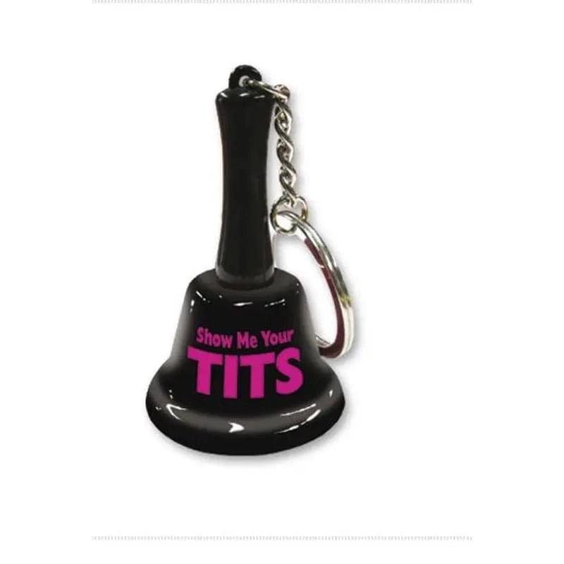 Show Me Your Tits Mini Bell Keychain Novelty Discreet Intimate Essentials.
