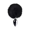 Silver Metal Anal Plug Small w Black Tail Metal Discreet Intimate Essentials.