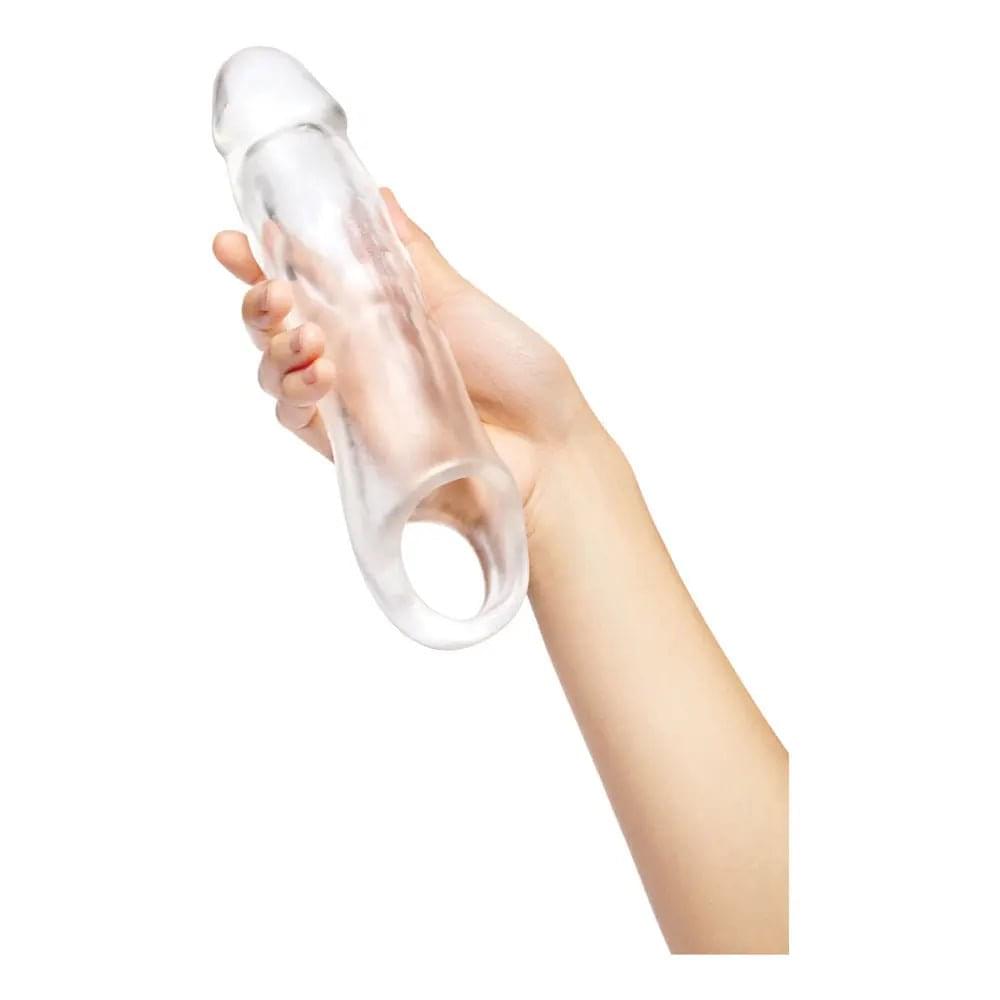 Size Up 3 Inch See-Thru Penis Extender with Ball Loop -  7.6 cm (3'') Penis Extension Sleeve Xgen Products Discreet Intimate Essentials.