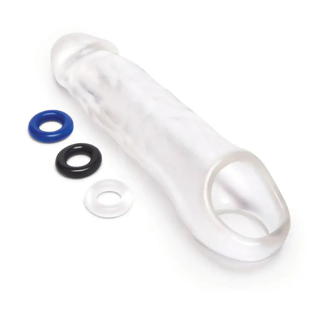 Size Up 3 Inch See-Thru Penis Extender with Ball Loop -  7.6 cm (3'') Penis Extension Sleeve Xgen Products Discreet Intimate Essentials.