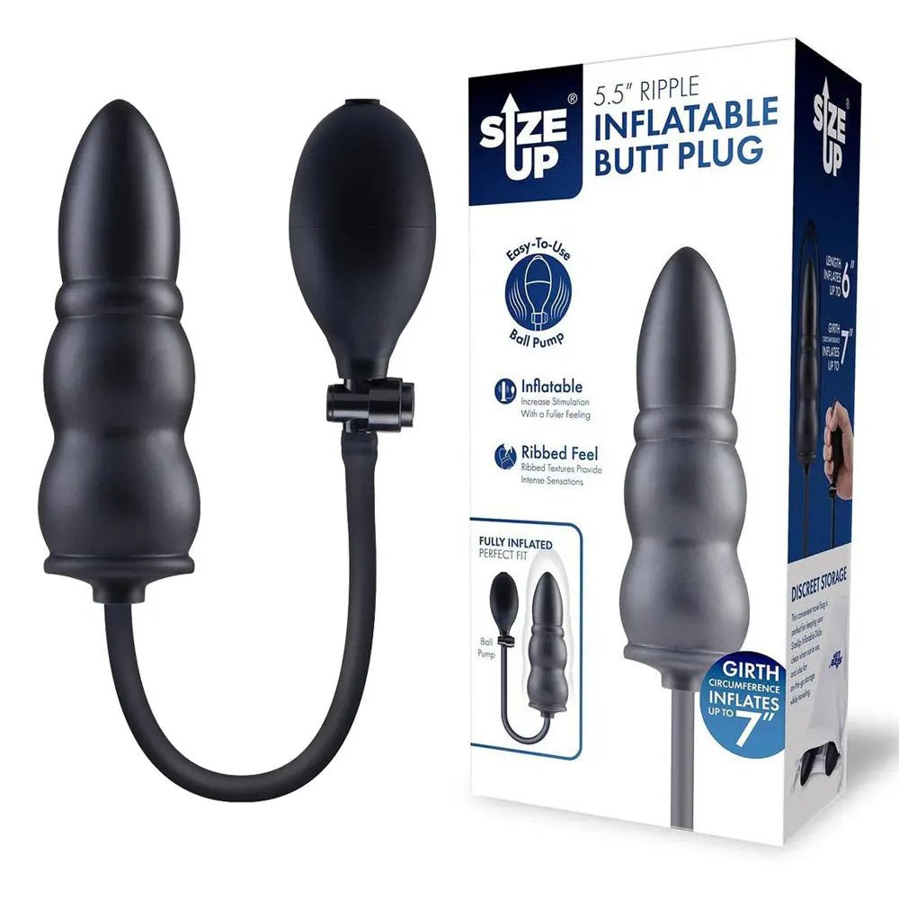 Shop affordable quality Size Up 5.5 Inch Ripple Inflatable Butt Plug - 15.2 cm Inflatable Butt Plug - Discreet Intimate Essentials - ANAL TOYS - XGEN Products
